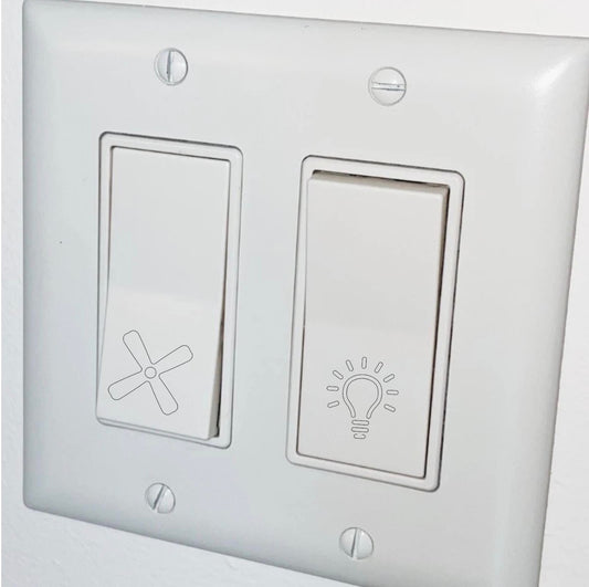 Set of 4 light switch decals