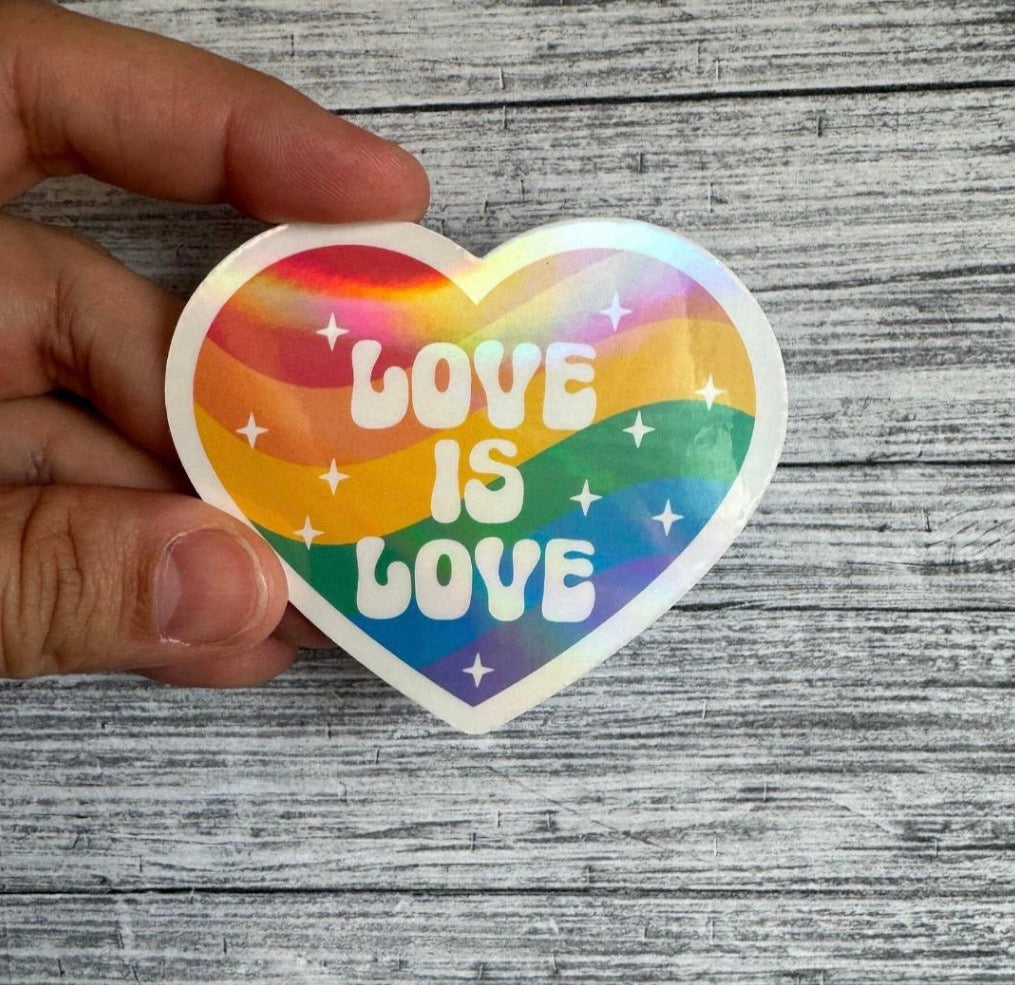Love Is Love Heart Sticker