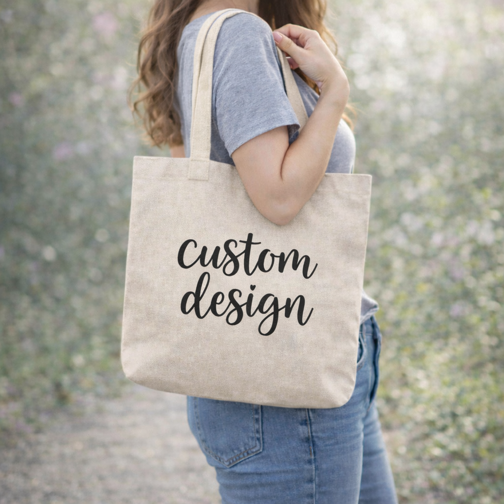 Custom Design Canvas Tote – Upload Your Own Artwork or Logo