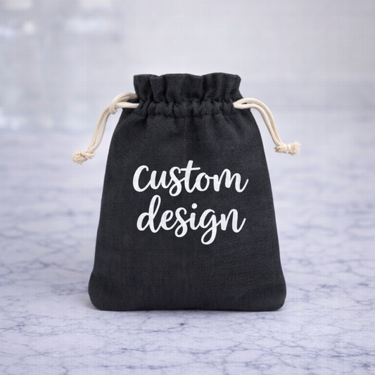 Custom Design Mini Drawstring Tote 5” x 6”  – Upload Your Own Artwork or Logo