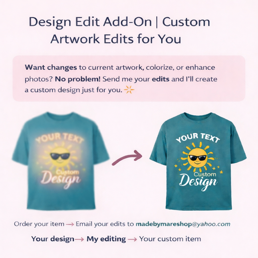Custom Apparel Design Edit Add On