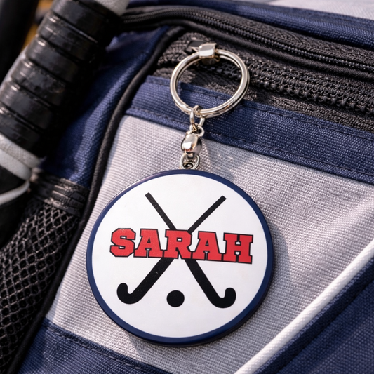 Field Hockey Keychain Pin Custom Personalized