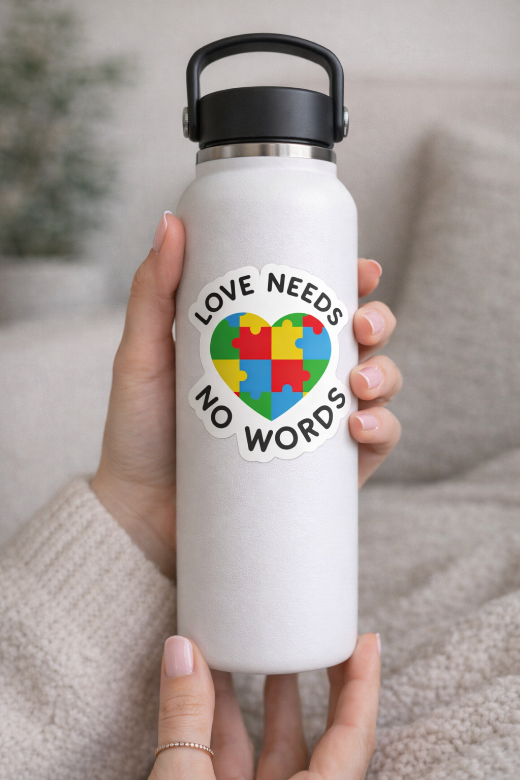 Love Needs No Words Sticker