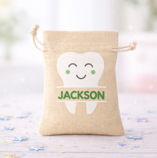 Tooth Fairy Bag Custom Personalized Canvas Tooth Tote Bag