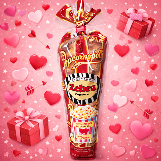 Have a Poppin’ Valentine’s Day Popcorn Personalized Sticker