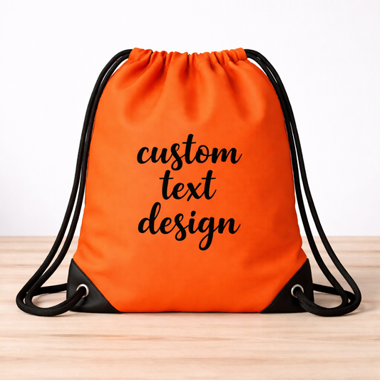 Custom Design Drawstring Backpack | Personalized Backpack | Custom Logo Bag | Team Event Backpack