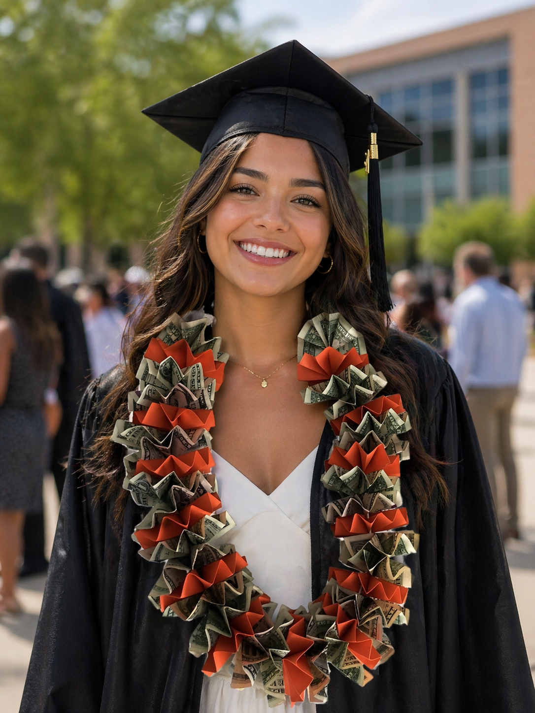 Graduation Money Lei – Cash Gift Necklace – Handmade Graduation Gift – Graduation Party Money Lei
