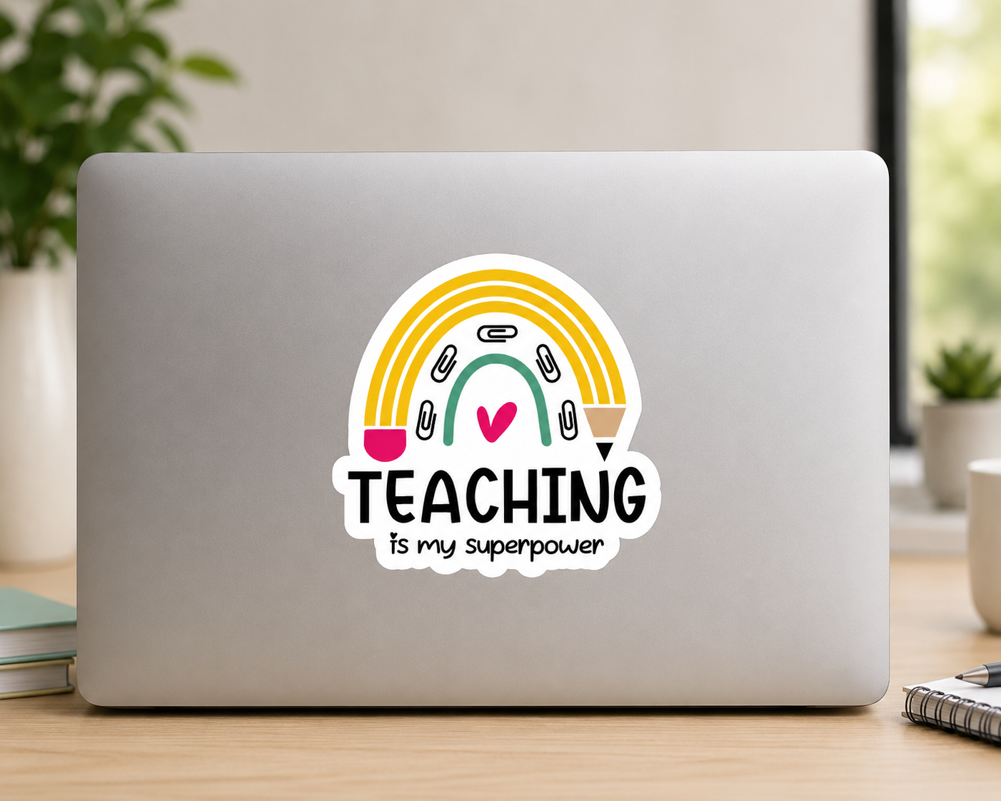 Teaching Is My Superpower Sticker – 3” Teacher Appreciation Sticker – Rainbow Teacher Sticker