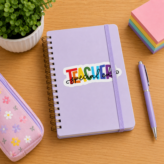 Teacher Special Ed Sticker – 3” Rainbow Teacher Appreciation Sticker – Colorful School Sticker