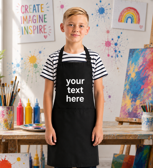 Custom Youth Apron with Pockets | Personalized Kids Art Apron