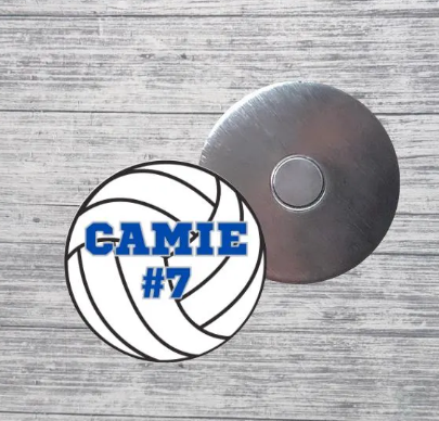 Volleyball Magnet Custom Personalized Name, Number & Colors
