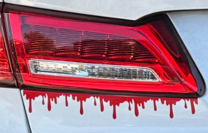 Blood Drip Car Decal Set – Horror Dripping Decal Pair - 12" each (Set of 2)