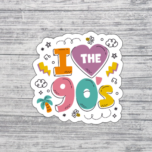 I Love the 90s Sticker