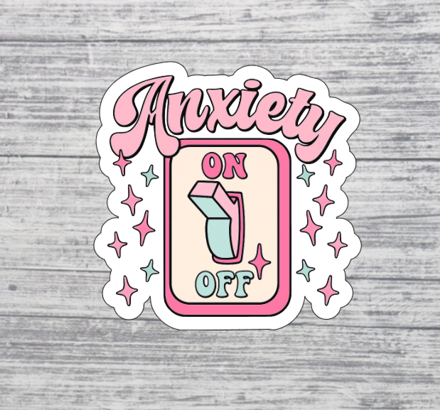 Anxiety On / Off Light Switch Sticker