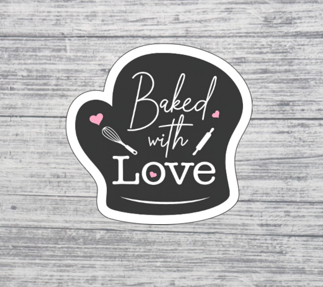 Baked With Love Sticker