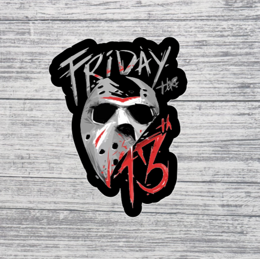 Friday the 13th Horror Mask Sticker