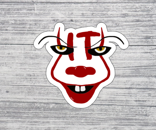 Creepy Clown Face Sticker