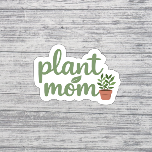 Plant Mom Sticker – Minimal Greenery Sticker – Cute Plant Lover