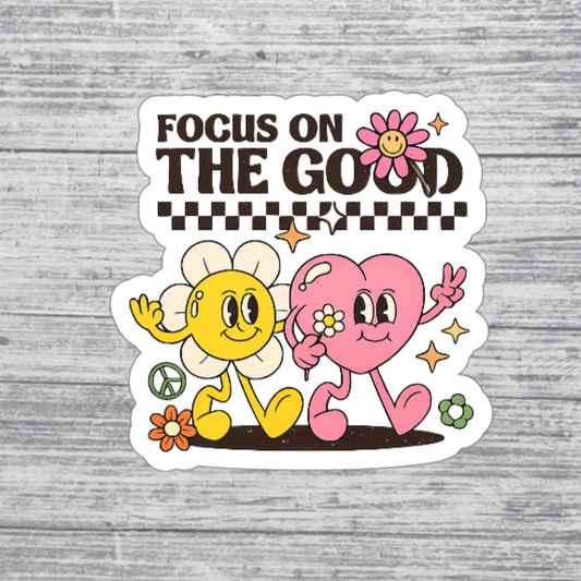 Focus on the Good Positive Retro Sticker