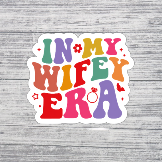 In My Wifey Era Retro Sticker