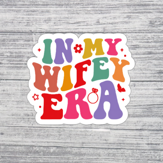 In My Wifey Era Retro Sticker