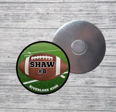 Football Magnet Custom Personalized Name, Number & School