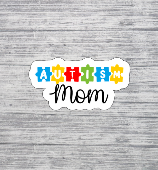 Autism Mom Sticker – Puzzle Piece Autism Support Sticker 3"