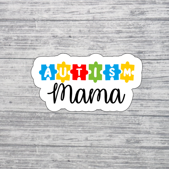Autism Mama Sticker – Puzzle Piece Autism Support Sticker 3"