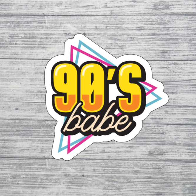 90’s Babe Sticker – Retro 90s Aesthetic Sticker 3"